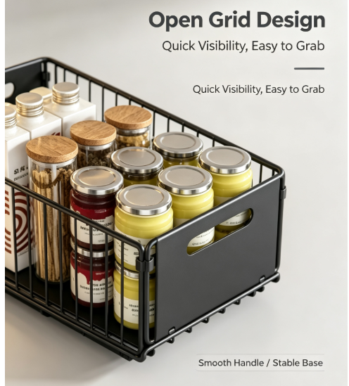 Punch-Free Foldable Under-Sink Organizer - Multi-Tier Sliding Storage Caddy for Kitchen and Bathroom Cabinets