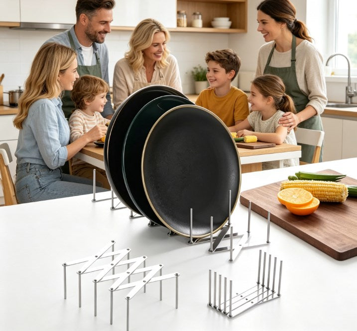 Instant-Fold Kitchen Drying Rack – High-Capacity Portable Dish Drainer & Storage Tray, Expand Your Counter Space in Seconds