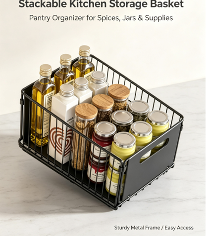 Punch-Free Foldable Under-Sink Organizer - Multi-Tier Sliding Storage Caddy for Kitchen and Bathroom Cabinets