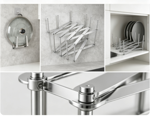 Portable Folding Kitchen Drainer - Space-Saving Dish Drying Rack and Countertop Organizer Tray