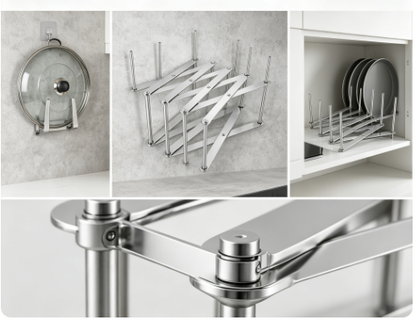 Portable Folding Kitchen Drainer - Space-Saving Dish Drying Rack and Countertop Organizer Tray